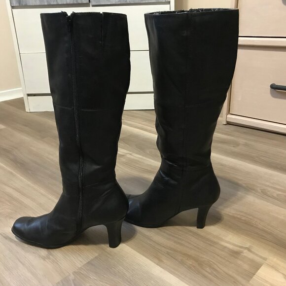 Roberto Vianni Ladies Black Leather Boots Size 41 - Picture 4 of 7